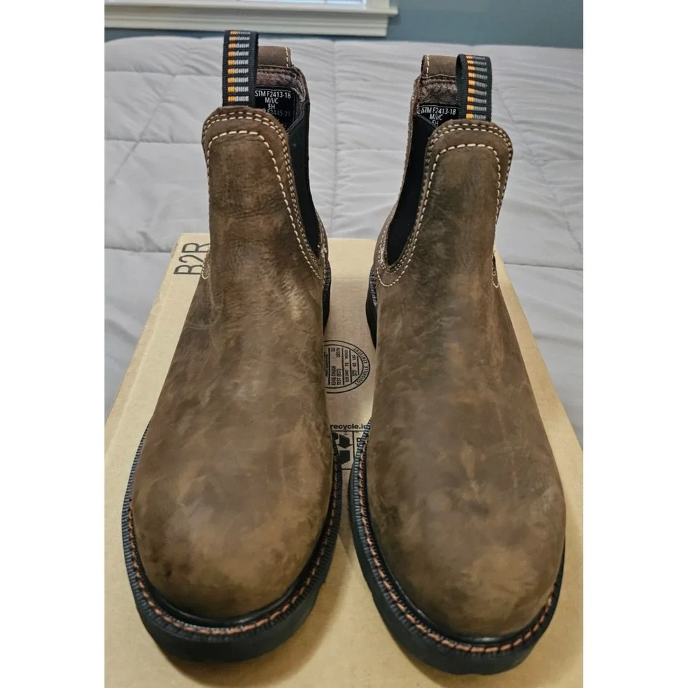 Ariat® (Men's 8.5 D) Groundbreaker™ Chelsea Steel-Toe Waterproof Work Boot